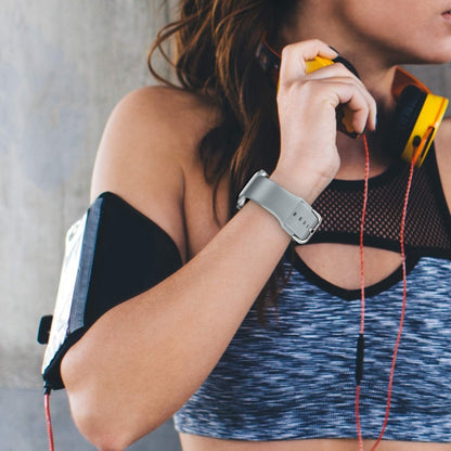 For Apple Watch Ultra 2 49mm Pin Buckle Silicone Watch Band(Light Grey) by bashfashion