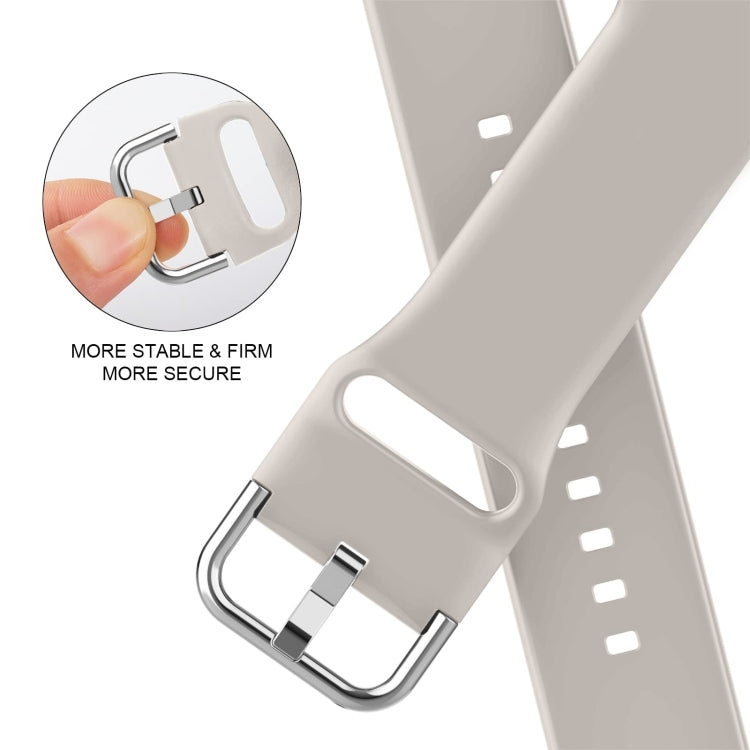 For Apple Watch Ultra 2 49mm Pin Buckle Silicone Watch Band(Starlight) by bashfashion