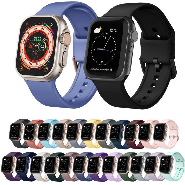 For Apple Watch Ultra 2 49mm Pin Buckle Silicone Watch Band(Violet Gray) by bashfashion