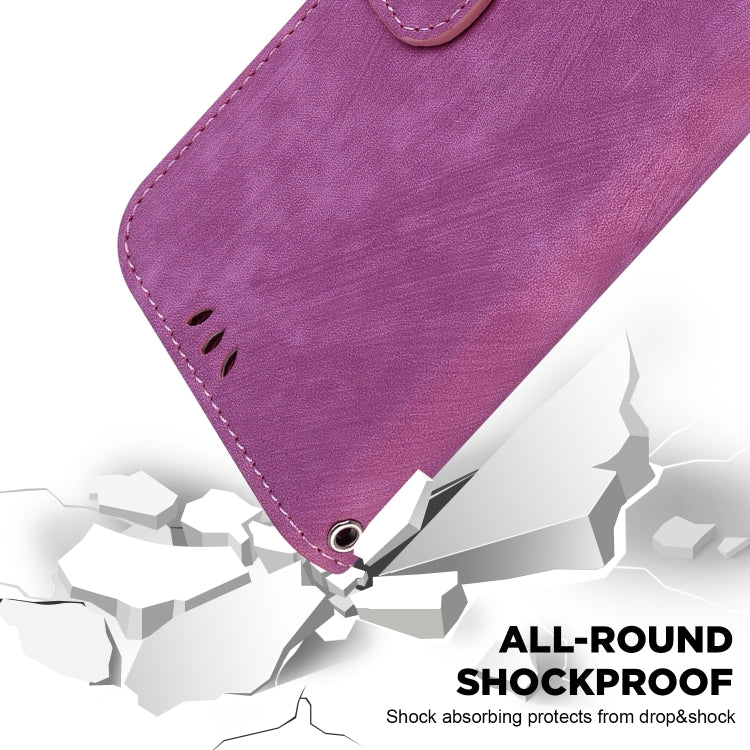 For iPhone 16e Little Tiger Embossed Leather Phone Case(Rose Red) by bashfashion