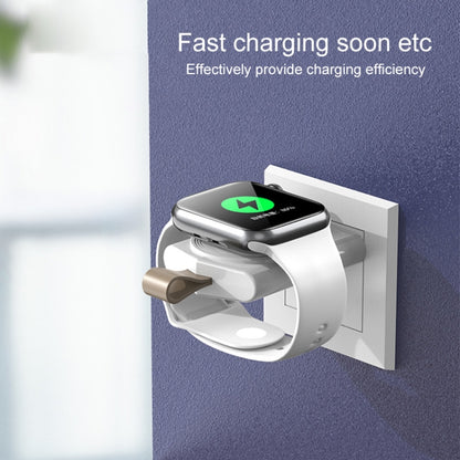 For Apple Watch Series USB Port Portable Magnetic Wireless Charger(White) by bashfashion