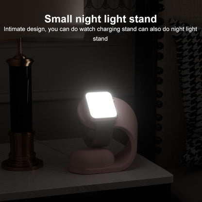 For Apple Watch Series Smart Watch U-shaped Silicone Charging Holder(Blue) by bashfashion