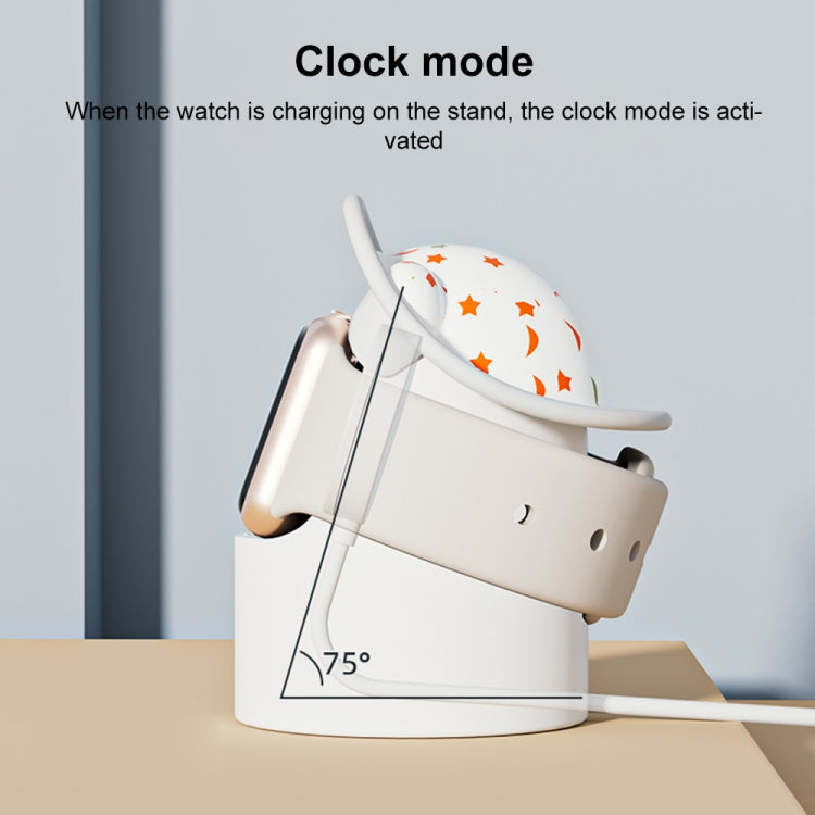 For Apple Watch Series Hat Bear Shaped Silicone Charging Base(Brown) by bashfashion