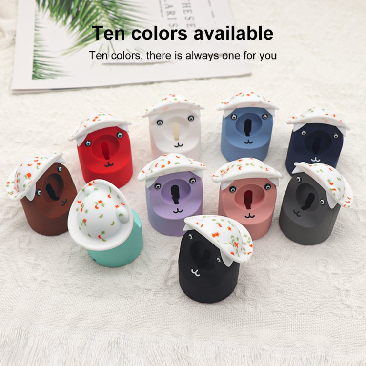 For Apple Watch Series Hat Bear Shaped Silicone Charging Base(Red) by bashfashion