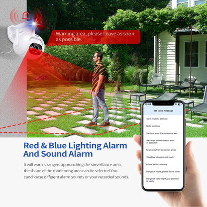 ESCAM PT304 HD 4MP Humanoid Detection Tracking WiFi Connection Sound Alarm Intelligent Night Vision H.265 Camera(UK Plug) by ESCAM