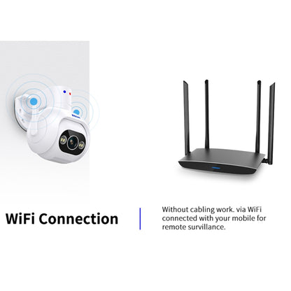 ESCAM PT304 HD 4MP Humanoid Detection Tracking WiFi Connection Sound Alarm Intelligent Night Vision H.265 Camera(EU Plug) by ESCAM