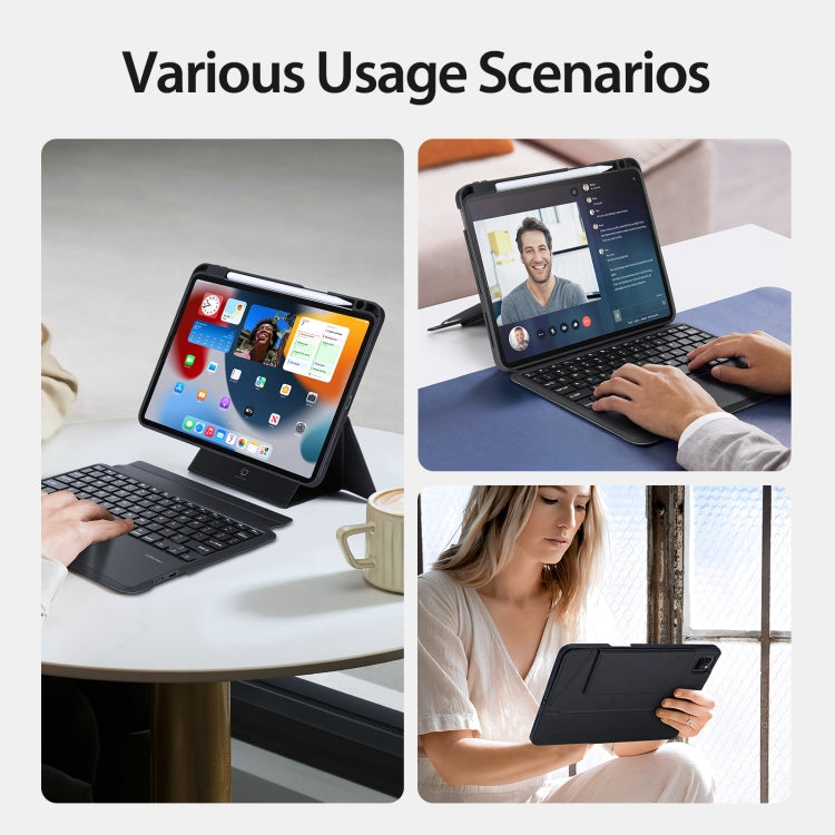 For iPad Air 11 2024 / 4&5 / iPad Pro 11 2022 DUX DUCIS DK Series Magnetic Wireless Bluetooth Keyboard Tablet Case(Black) by DUX DUCIS