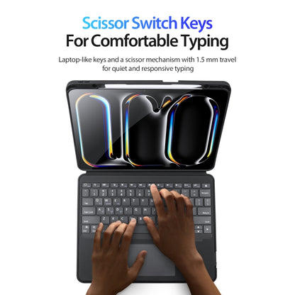 For iPad Pro 13 2024 DUX DUCIS DK Series Magnetic Wireless Bluetooth Keyboard Tablet Case(Black) by DUX DUCIS