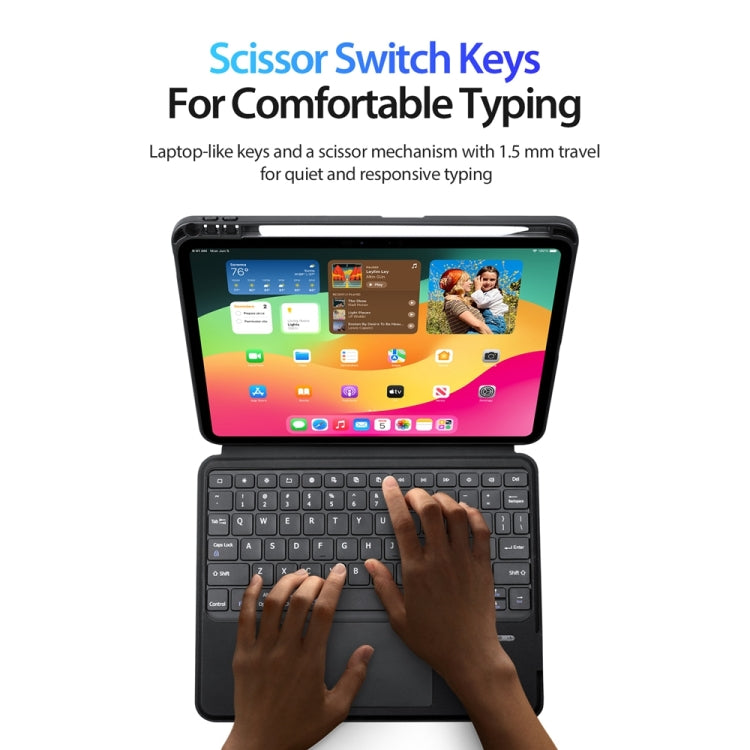 For iPad Pro 11 2024 DUX DUCIS DK Series Magnetic Wireless Bluetooth Keyboard Tablet Case(Black) by DUX DUCIS