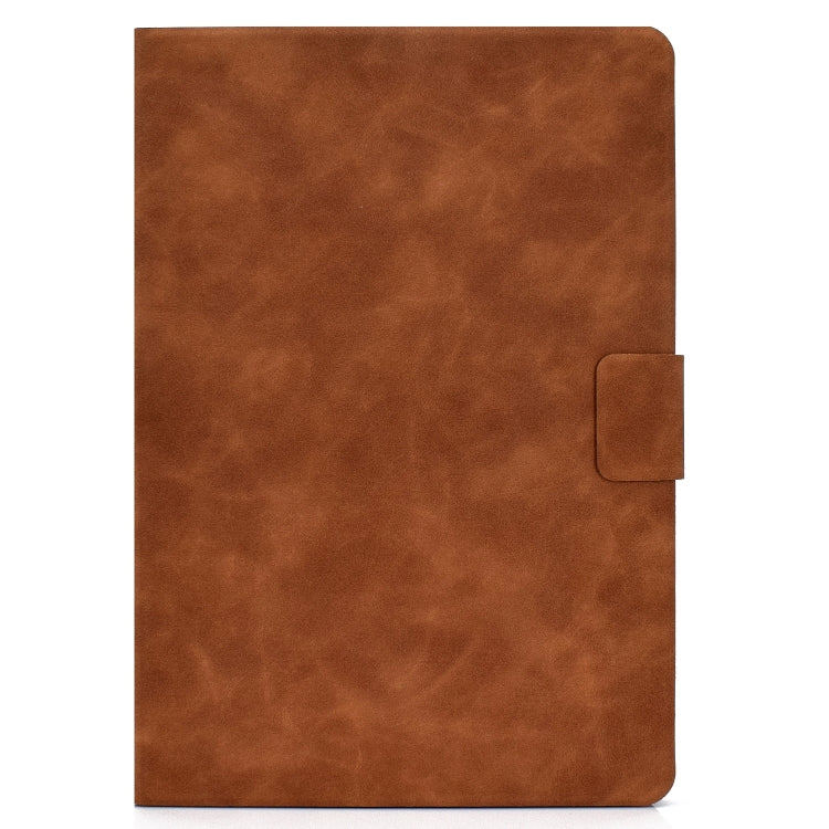 For iPad Air 2022 / 2020 10.9 Cowhide Texture Leather Smart Tablet Case(Brown) by bashfashion