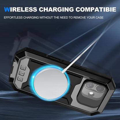 For iPhone 17 R-JUST Sliding Camera IP54 Life Waterproof Holder Phone Case(Black) by R-JUST