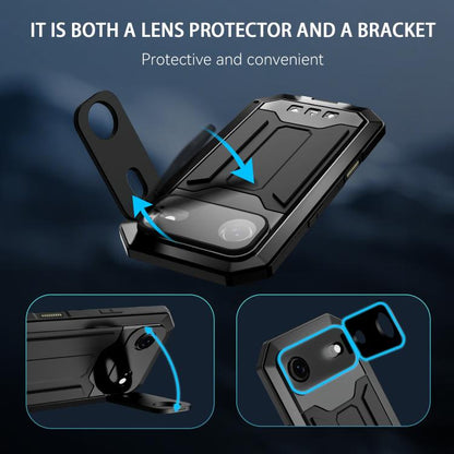 For iPhone Air R-JUST Sliding Camera IP54 Life Waterproof Holder Phone Case(Black) by R-JUST