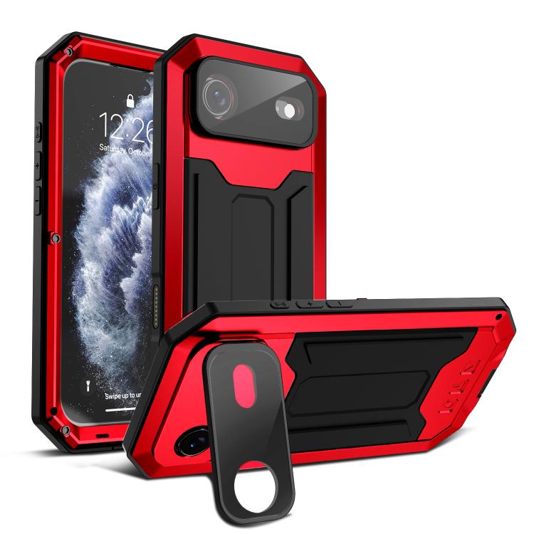 For iPhone Air R-JUST Sliding Camera IP54 Life Waterproof Holder Phone Case(Red) by R-JUST