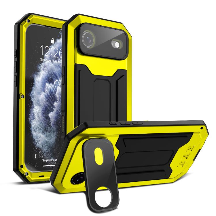 For iPhone Air R-JUST Sliding Camera IP54 Life Waterproof Holder Phone Case(Yellow) by R-JUST
