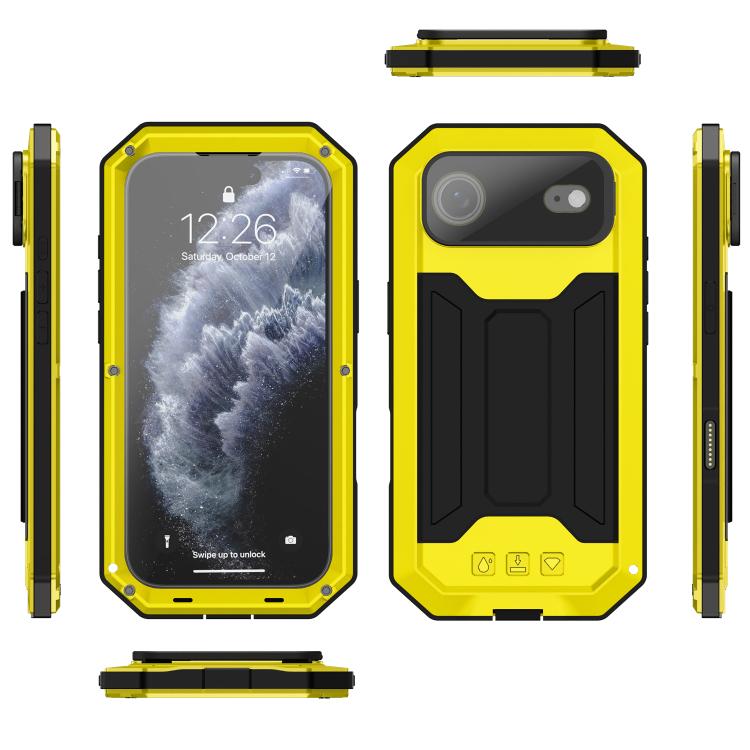 For iPhone Air R-JUST Sliding Camera IP54 Life Waterproof Holder Phone Case(Yellow) by R-JUST