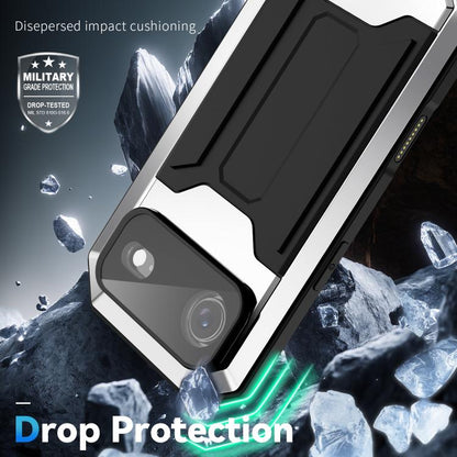 For iPhone Air R-JUST Sliding Camera IP54 Life Waterproof Holder Phone Case(Silver) by R-JUST