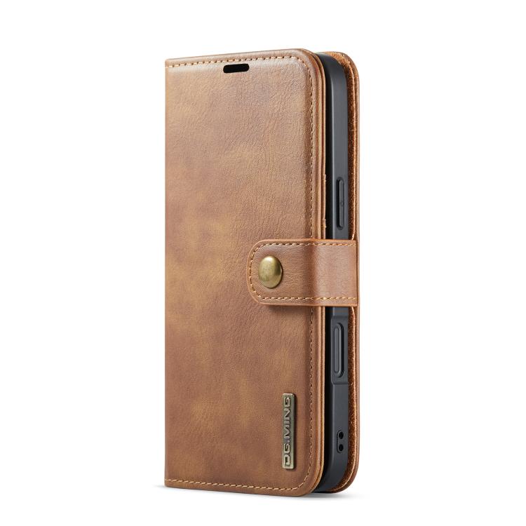 For iPhone 17 DG.MING Crazy Horse Texture Detachable Magnetic Leather Phone Case(Brown) by DG.MING