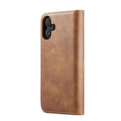 For iPhone 17 DG.MING Crazy Horse Texture Detachable Magnetic Leather Phone Case(Brown) by DG.MING