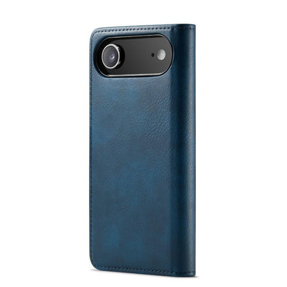 For iPhone Air DG.MING Crazy Horse Texture Detachable Magnetic Leather Phone Case(Blue) by DG.MING