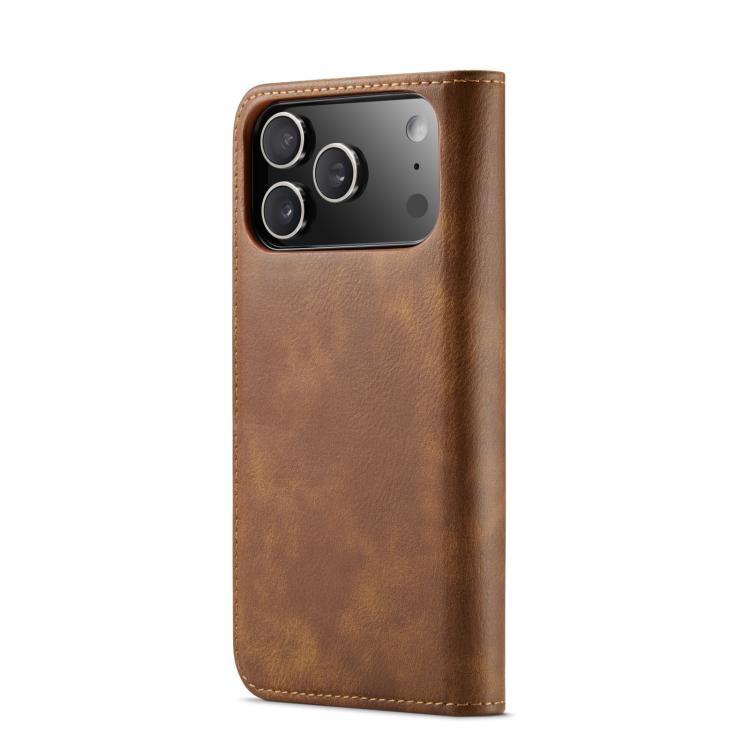 For iPhone 17 Pro DG.MING Crazy Horse Texture Detachable Magnetic Leather Phone Case(Brown) by DG.MING