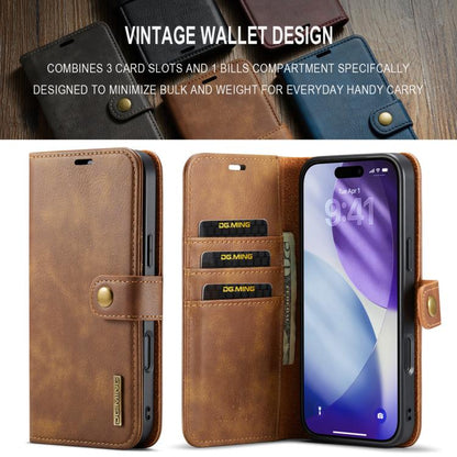 For iPhone 17 Pro Max DG.MING Crazy Horse Texture Detachable Magnetic Leather Phone Case(Brown) by DG.MING