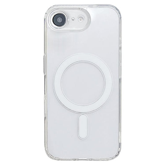 For iPhone 16e Fine Hole MagSafe Magnetic Clear Acrylic TPU Case(Transparent) by bashfashion