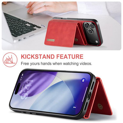 For iPhone 17 Pro DG.MING M1 Series 3-Fold Multi Card Wallet Leather Phone Case(Red) by DG.MING