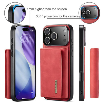 For iPhone 17 Pro DG.MING M1 Series 3-Fold Multi Card Wallet Leather Phone Case(Red) by DG.MING
