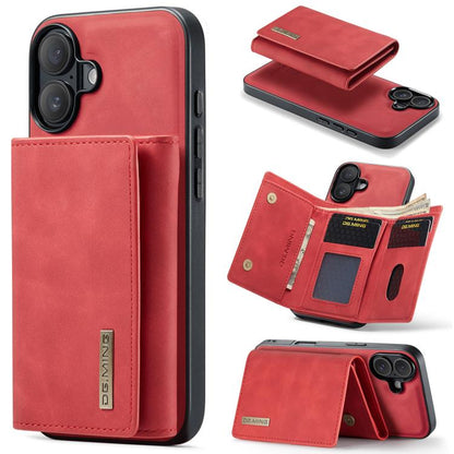 For iPhone 17 DG.MING M1 Series 3-Fold Multi Card Wallet Leather Phone Case(Red) by DG.MING