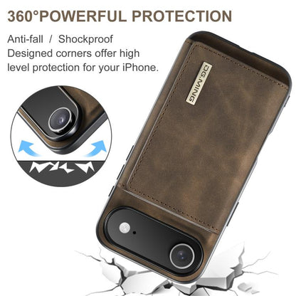 For iPhone Air DG.MING M1 Series 3-Fold Multi Card Wallet Leather Phone Case(Coffee) by DG.MING