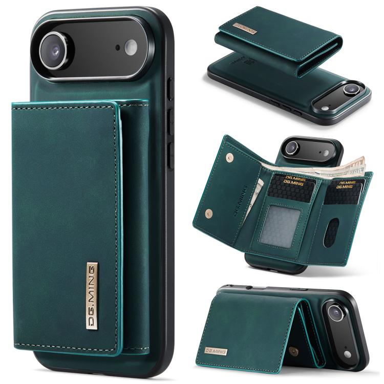 For iPhone Air DG.MING M1 Series 3-Fold Multi Card Wallet Leather Phone Case(Green) by DG.MING