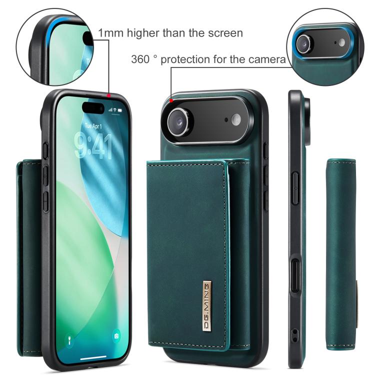 For iPhone Air DG.MING M1 Series 3-Fold Multi Card Wallet Leather Phone Case(Green) by DG.MING