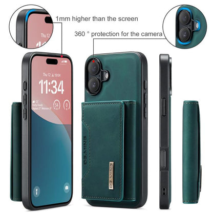 For iPhone 17 DG.MING M2 Series 3-Fold Card Bag Wallet Leather Phone Case(Green) by DG.MING