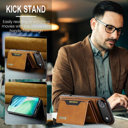 For iPhone Air DG.MING M2 Series 3-Fold Card Bag Wallet Leather Phone Case(Brown) by DG.MING