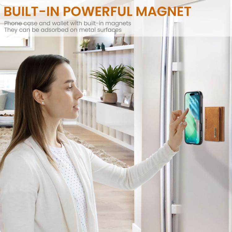 For iPhone Air DG.MING M2 Series 3-Fold Card Bag Wallet Leather Phone Case(Brown) by DG.MING