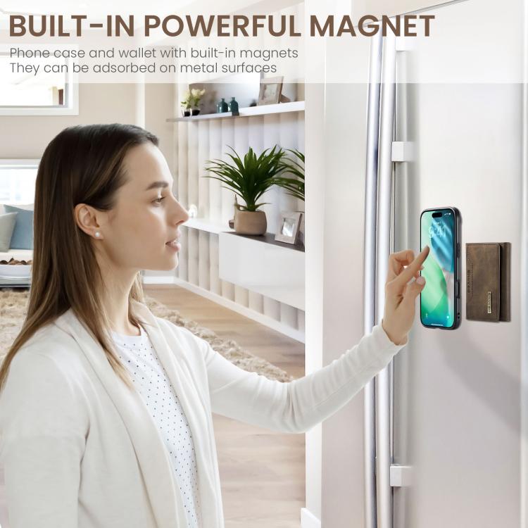 For iPhone Air DG.MING M2 Series 3-Fold Card Bag Wallet Leather Phone Case(Coffee) by DG.MING