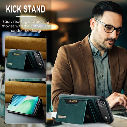 For iPhone Air DG.MING M2 Series 3-Fold Card Bag Wallet Leather Phone Case(Green) by DG.MING