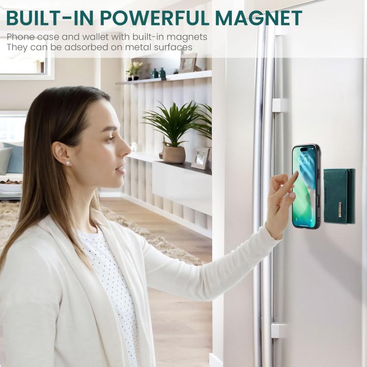 For iPhone Air DG.MING M2 Series 3-Fold Card Bag Wallet Leather Phone Case(Green) by DG.MING