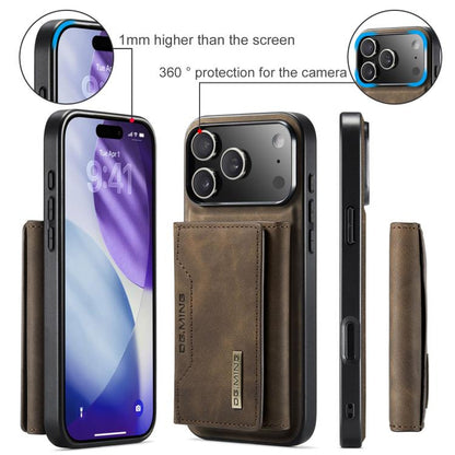 For iPhone 17 Pro DG.MING M2 Series 3-Fold Card Bag Wallet Leather Phone Case(Coffee) by DG.MING