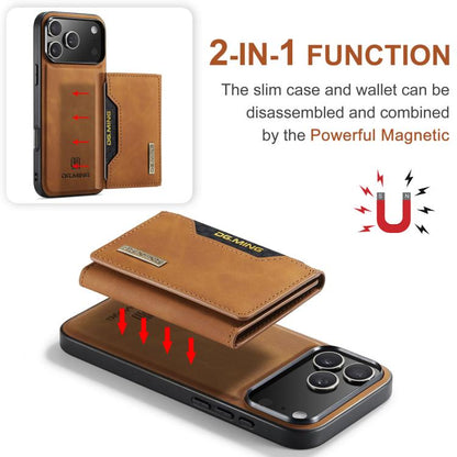For iPhone 17 Pro Max DG.MING M2 Series 3-Fold Card Bag Wallet Leather Phone Case(Brown) by DG.MING