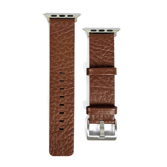 For Apple Watch 8 41mm Buffalo Leather Watch Band(Brown) by bashfashion