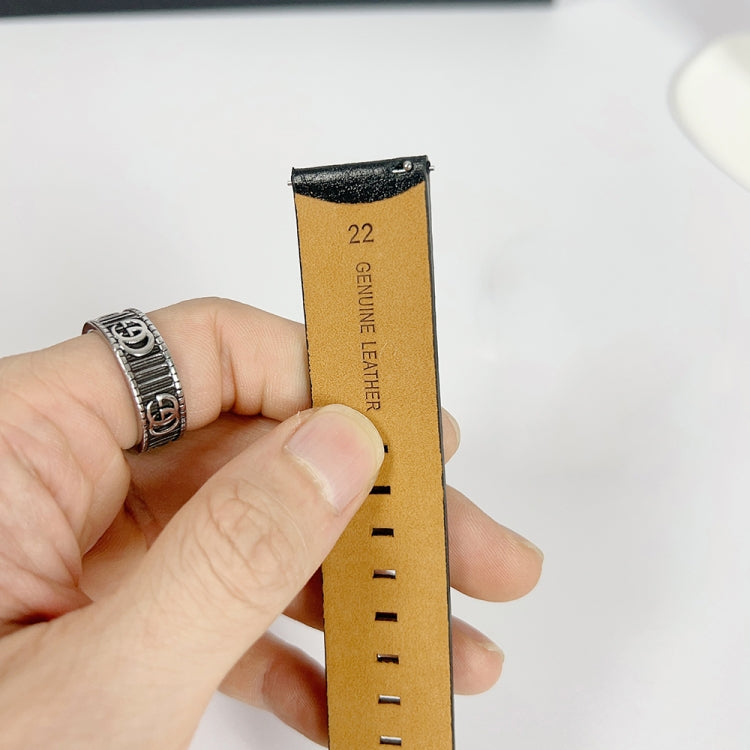 For Apple Watch SE 2023 44mm Buffalo Leather Watch Band(Brown) by bashfashion