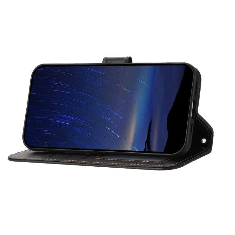 For iPhone 16e Oil Skin Zipper Wallet Leather Phone Case(Black) by bashfashion