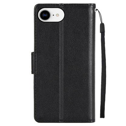 For iPhone 16e 3-Card Slots Multifunctional Leather Phone Case(Black) by bashfashion