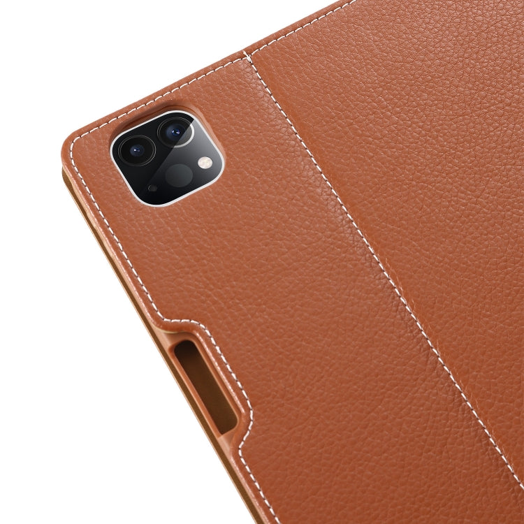 For iPad Pro 11 inch (2020) GEBEI PU+TPU Horizontal Flip Protective Tablet Case with Holder & Card Slots(Brown) by GEBEI