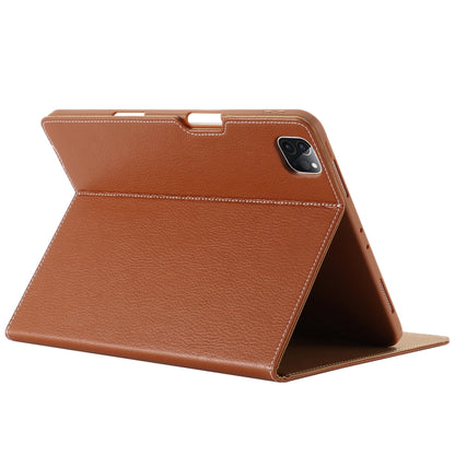 For iPad Pro 11 inch (2020) GEBEI PU+TPU Horizontal Flip Protective Tablet Case with Holder & Card Slots(Brown) by GEBEI