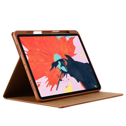 For iPad Pro 11 inch (2020) GEBEI PU+TPU Horizontal Flip Protective Tablet Case with Holder & Card Slots(Brown) by GEBEI