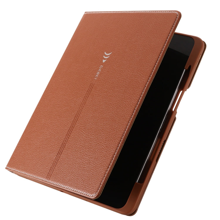 For iPad Pro 11 inch (2020) GEBEI PU+TPU Horizontal Flip Protective Tablet Case with Holder & Card Slots(Brown) by GEBEI