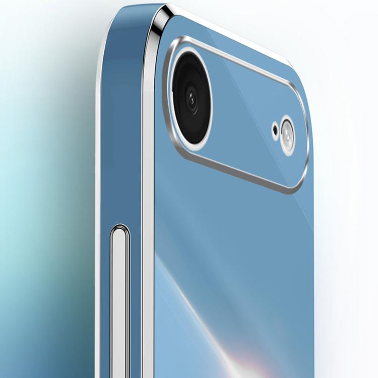 For iPhone Air XINLI Straight Edge 6D Electroplate TPU Phone Case(Celestial Blue) by XINLI