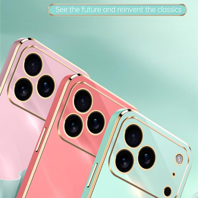 For iPhone 17 Pro Max XINLI Straight Edge 6D Electroplate TPU Phone Case(Hawthorn Red) by XINLI